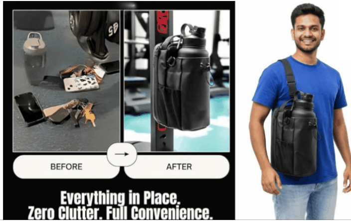 Physaron™ Magnetic Gym Bottle Holder